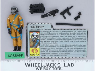 Frag-Viper V1 100% Complete G.I. Joe 1989 Hasbro Vintage Action Figure