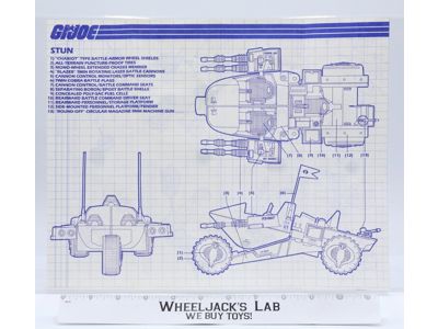 Cobra Stun 1986 ORIGINAL Instructions / Blueprints G.I. Joe Hasbro Action Figure