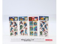 Marvel DC Puffy Stickers Lot of 4 1988 Gordy Vintage NEW SEALED