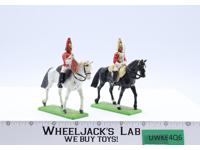 Set of 2 Mounted Life Guards Cavalry 1988 Vintage W. Britain Toy Soldiers