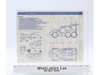 6 WD Jeep Desert Fox 1988 ORIGINAL Instructions Blueprints G.I. Joe Hasbro