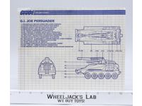 Persuader 1987 ORIGINAL Instructions / Blueprints G.I. Joe Hasbro Action Figure