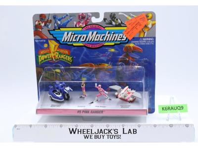 #5 Pink Ranger Micro Machines Power Rangers 1994 Galoop Playset #74700 MOSC New