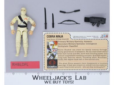 Storm Shadow V1 RED CARD BACK 100% Complete G.I. Joe 1984 Hasbro Vintage Figure
