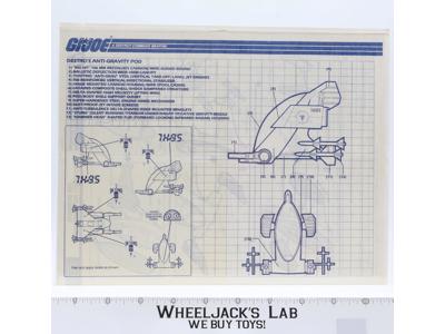 Destro's Anti-Gravity Pod 1988 ORIGINAL Instructions/ Blueprints G.I. Joe