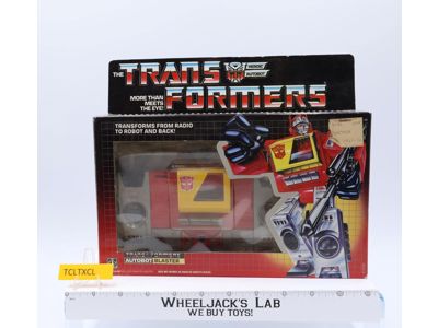 Blaster 100% Complete W/Box & Insert 1985 Vintage Hasbro G1 Transformers Figure