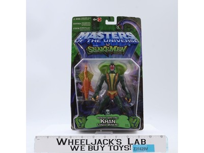 Venom-Spitting Khan Masters Of The Universe vs Snakemen MOTU Mattel NEW SEALED