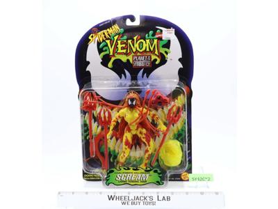 Scream Wall Crawler Spiderman Venom 1996 Toy Biz NEW MOSC SEALED Action Figure