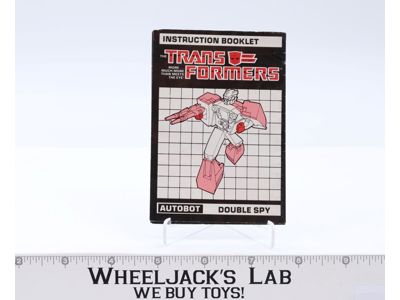 Punch Double Spy Instruction Manual Booklet 1986 Hasbro G1 Transformers