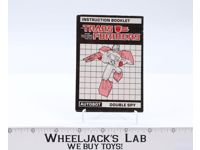 Punch Double Spy Instruction Manual Booklet 1986 Hasbro G1 Transformers