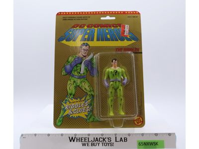 The Riddler RIDDLES & CLUES Super Heroes DC Comics 1989 MOSC Vintage Toybiz