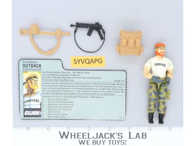 Outback V1 100% Complete G.I. Joe 1987 Hasbro Vintage Action Figure