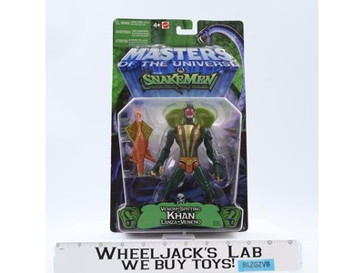 Venom-Spitting Khan Masters Of The Universe vs Snakemen MOTU Mattel NEW SEALED