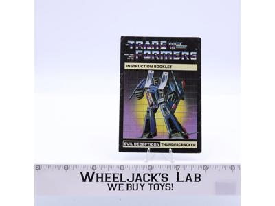 Thundercracker Instructions Manual Booklet 1984 Hasbro G1 Transformers Vintage