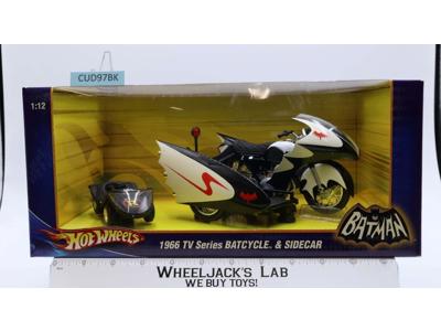1966 TV Series Batcycle & Sidecar Hotwheels 2007 Mattel Vehicle NEW MISB SEALED