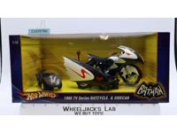 1966 TV Series Batcycle & Sidecar Hotwheels 2007 Mattel Vehicle NEW MISB SEALED