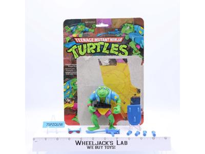 Genghis Frog w/ Cardback 100% Complete TMNT 1989 Playmates Vintage Action Figure