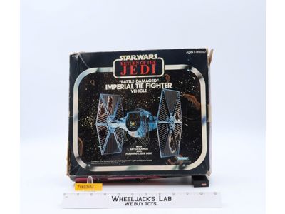 Battle Damaged Imperial Tie Fighter 100% Complete Star Wars 1978 Kenner Vehicle