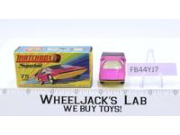 Carabo No 75 Superfast Lesney Matchbox 1973 W/Box England Vintage