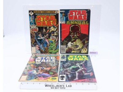 Lot of 4 Star Wars Marvel Comic Books 1980's Issue Numbers 3, 7, 9, 98 August