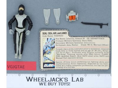 Torpedo V1 100% Complete G.I. Joe 1983 Hasbro Vintage Action Figure