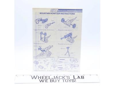 Mountain Howitzer Battlestation 1984 ORIGINAL Instructions/Blueprints G.I. Joe