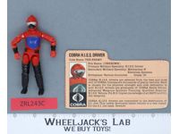 Cobra H.I.S.S. Driver V1 100% Complete G.I. Joe 1983 Hasbro Vintage Figure