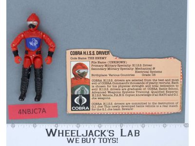 Cobra H.I.S.S. Driver V1 100% Complete G.I. Joe 1983 Hasbro Vintage Figure