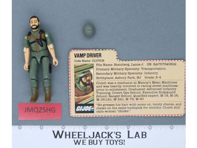 Clutch V1 Straight Arm 100% Complete G.I. Joe 1982 Hasbro Vintage Action Figure