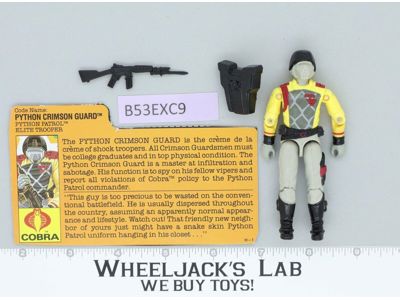 Python Crimson Guard V2 100% Complete G.I. Joe 1989 Hasbro Vintage Action Figure