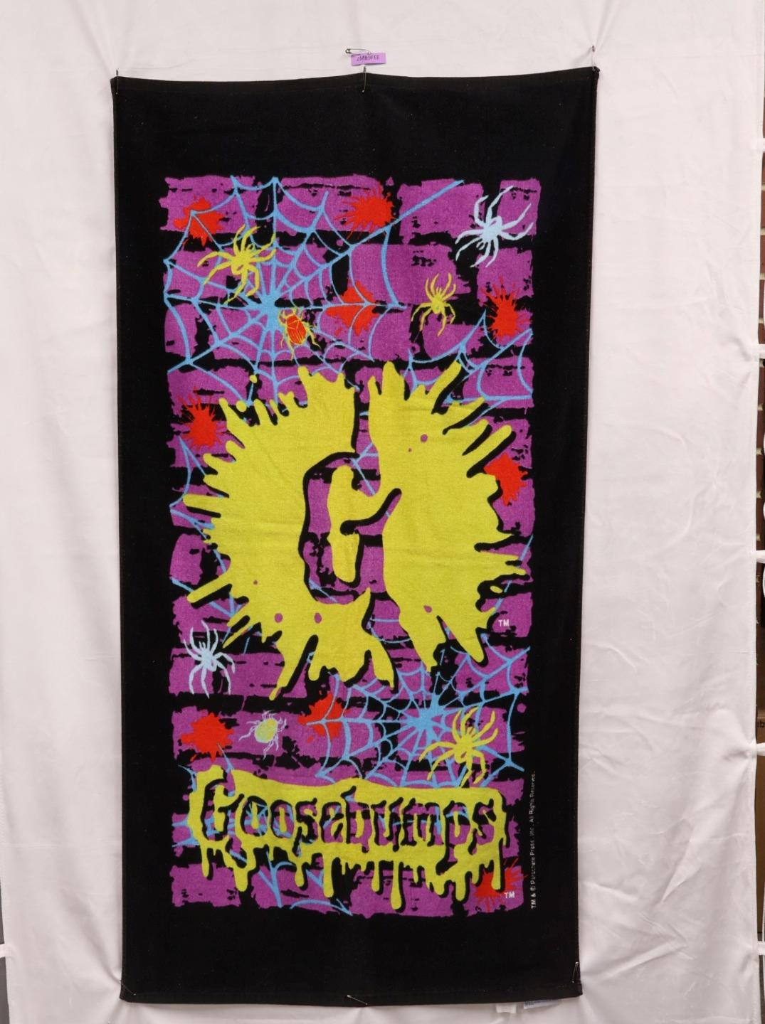 Goosebumps Spiders Webs & Slime Beach Towel 1990s Vintage 53 x 27