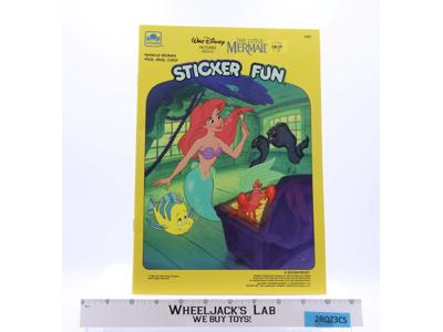 The Little Mermaid Sticker Fun Coloring Book 1989 Golden NEW UNUSED