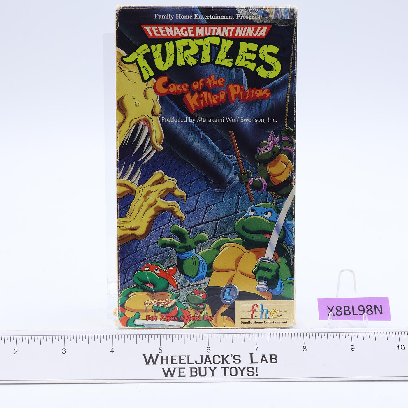 Case of the Killer Pizzas Teenage Mutant Ninja Turtles 1987 VHS Tape