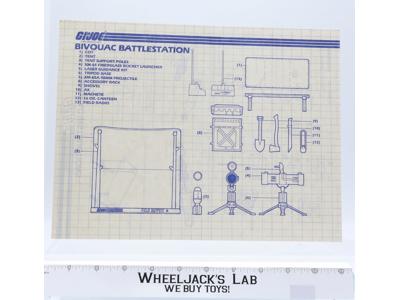 Bivouac Battlestation 1984 ORIGINAL Instructions/Blueprints G.I. Joe Hasbro