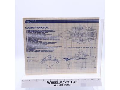Cobra Hydrofoil Moray 1985 ORIGINAL Instructions Blueprints G.I. Joe Hasbro