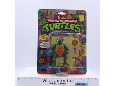 Michaelangelo W/ Storage Shell TMNT 1991 Playmates NEW MOSC SEALED UNPUNCHED