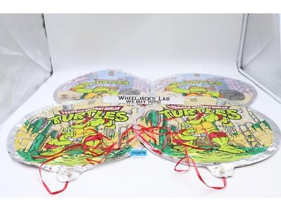 Lot of 4 Teenage Mutant Ninja Turtles 1989 M&D Mylar Balloons NEW UNUSED