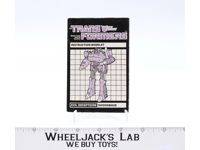 Shockwave Instruction Manual Booklet 1985 Hasbro G1 Transformers Action Figure