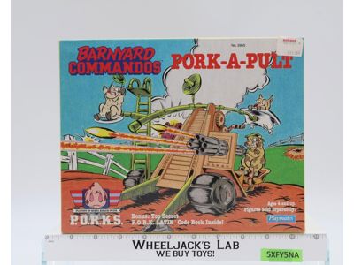 Pork-A-Pult Barnyard Commandos 1989 Playmates Action Figure Vehicle NEW SEALED