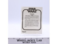 Nien Nunb Mail Away Paper Insert ORIGINAL Star Wars ROTJ 1982 Kenner