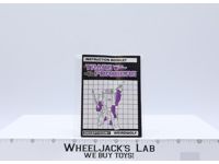 Weirdwolf Action Figure Instruction Booklet Manual 1987 G1 Transformers