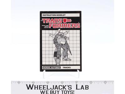 Tracks Action Figure Instructions Manual Booklet 1985 Hasbro G1 Transformers