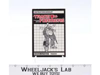 Tracks Action Figure Instructions Manual Booklet 1985 Hasbro G1 Transformers
