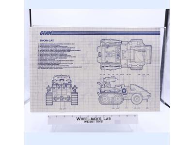 Snow Cat 1985 ORIGINAL Instructions Blueprints G.I. Joe Hasbro Action Figure