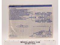 Rolling Thunder 1988 ORIGINAL Instructions Blueprints G.I. Joe Hasbro Vehicle