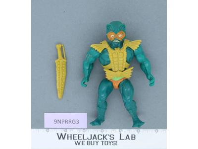 Mer-Man GREEN BELT 100% Complete He-Man Masters of the Universe 1982 Mattel