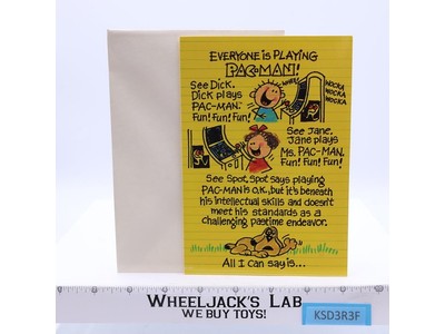 Pac-Man Hallmark Greeting Card 1982 Midway Vintage NEW