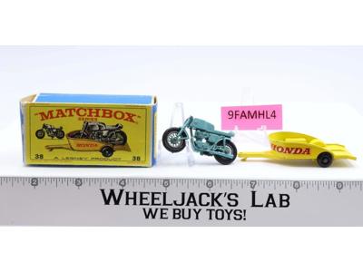 Honda Motorcycle & Trailer 38 Lesney Matchbox Series 1960's Made In England