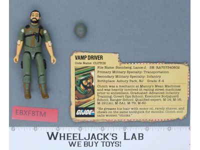 Clutch V1 Straight Arm 100% Complete G.I. Joe 1982 Hasbro Vintage Action Figure