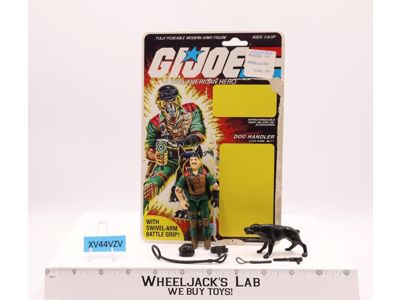 Mutt Dog Handler 100% Complete W/Card GI Joe 1984 Action Figure Vintage Hasbro